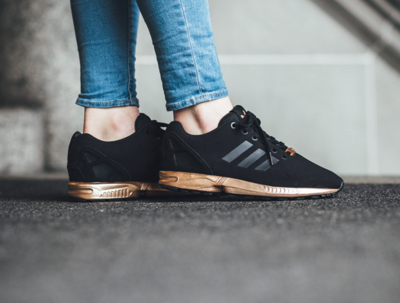 adidas zx flux noir et rose or